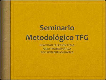 Seminario Metodológico TFG
