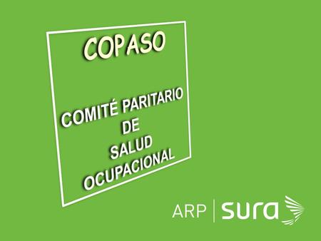 COPASO COMITÉ PARITARIO DE SALUD OCUPACIONAL.