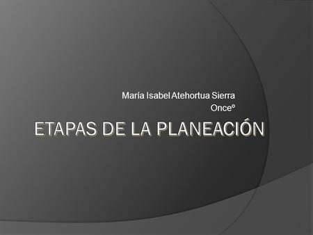 ETAPAS DE LA PLANEACIÓN