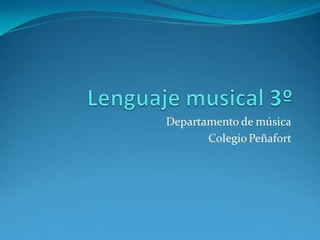 Departamento de música Colegio Peñafort