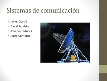 Sistemas de comunicación