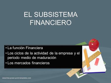 EL SUBSISTEMA FINANCIERO