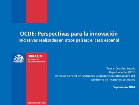 Teresa  Corrales Bescós Departamento OCDE