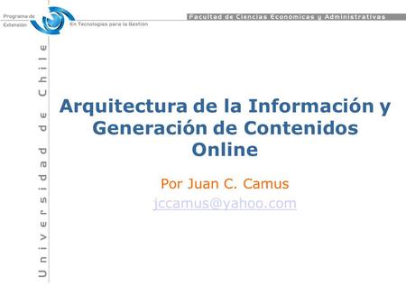Arquitectura de la Información y Generación de Contenidos Online