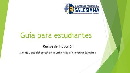 Manejo y uso del portal de la Universidad Politécnica Salesiana