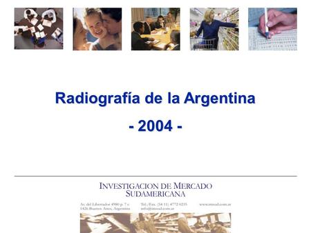 Radiografía de la Argentina - 2004 -. Aspectos demográficos.