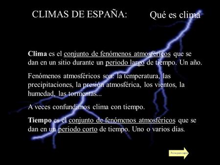 CLIMAS DE ESPAÑA: Qué es clima
