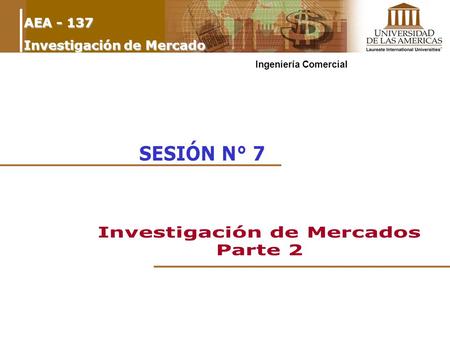 AEA - 137 Investigación de Mercado Ingeniería Comercial.
