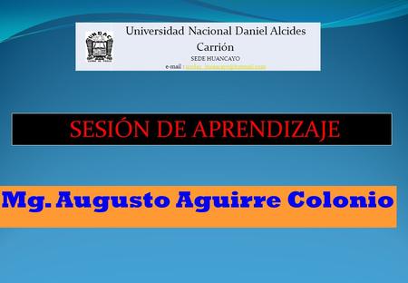 Mg. Augusto Aguirre Colonio