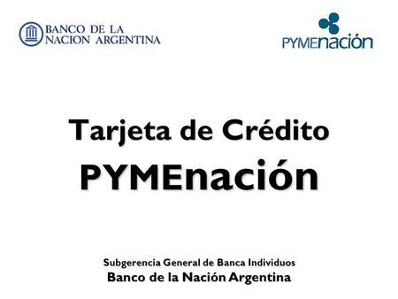 Tarjeta de Crédito PYMEnación