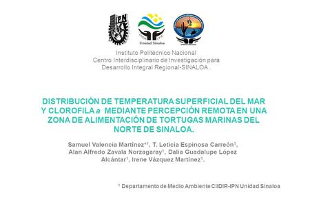 1 Departamento de Medio Ambiente CIIDIR-IPN Unidad Sinaloa