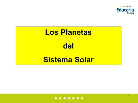 Los Planetas del Sistema Solar.