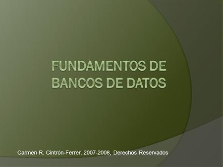 Carmen R. Cintrón-Ferrer, 2007-2008, Derechos Reservados.