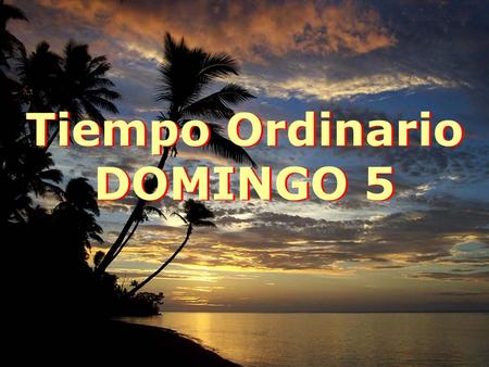 Tiempo Ordinario DOMINGO 5 Tiempo Ordinario DOMINGO 5.