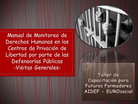 Manual de Monitoreo de Derechos Humanos en los Centros de Privación de Libertad por parte de las Defensorías Públicas -Visitas Generales-