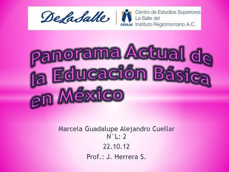 Panorama Actual de la Educación Básica en México
