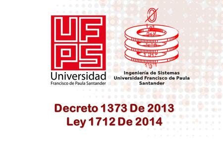 Decreto 1373 De 2013 Ley 1712 De 2014.