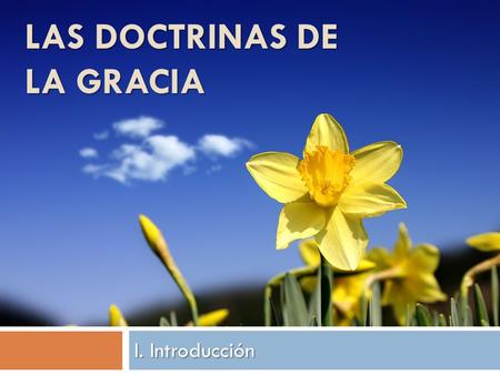 LAS DOCTRINAS DE LA GRACIA I. Introducción. Slide preparado para ser publicado en el blog:  por Marcelo Sánchez.