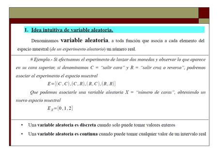1 Denominamos F(x) a función de distribución de una variable aleatoria X, que viene dada por la expresión siguiente: 0 si x < 0 F(x) = P X (X  x) = p.
