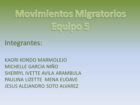 Movimientos Migratorios