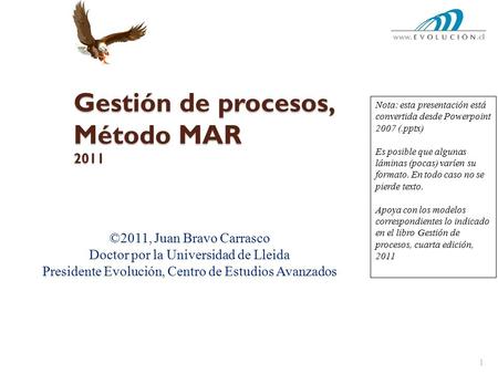Gestión de procesos, Método MAR 2011