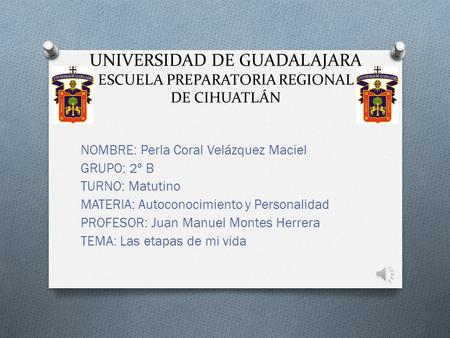 UNIVERSIDAD DE GUADALAJARA ESCUELA PREPARATORIA REGIONAL DE CIHUATLÁN
