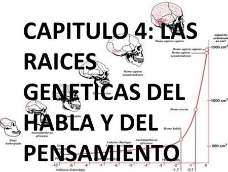 CAPITULO 4: LAS RAICES GENETICAS DEL HABLA Y DEL PENSAMIENTO