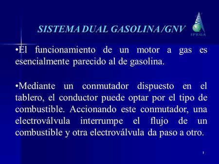 SISTEMA DUAL GASOLINA /GNV