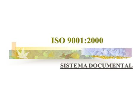 ISO 9001:2000 SISTEMA DOCUMENTAL. SISTEMA DE LA DOCUMENTACIÓN CÁMARA ALICANTE - DELEGACIÓN MARINA ALTA - DÉNIA 2VENTAJAS EL PROCESO DE ELABORACIÓN E IMPLANTACIÓN.