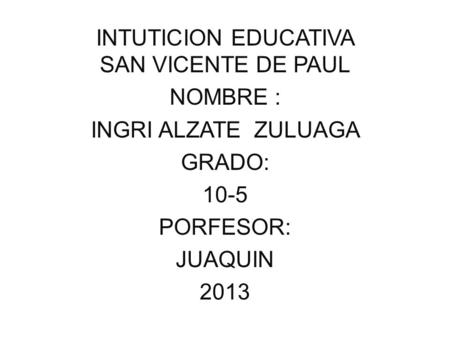 INTUTICION EDUCATIVA SAN VICENTE DE PAUL