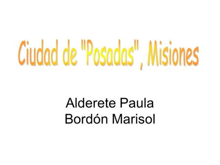 Alderete Paula Bordón Marisol