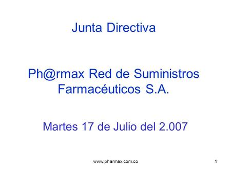 Junta Directiva Red de Suministros Farmacéuticos S.A.