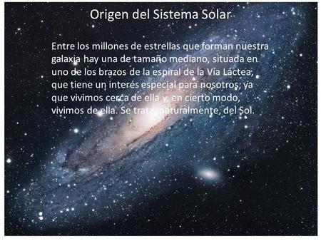 Origen del Sistema Solar