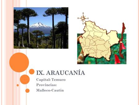 Capital: Temuco Provincias: Malleco-Cautín