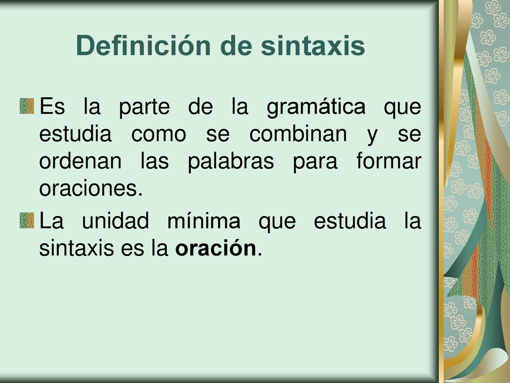 Resultado de imagen para sintaxis definicion corta