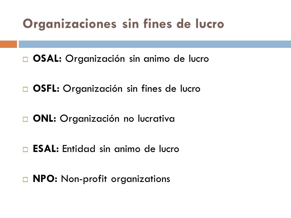 las organizaciones sin fines de lucro ppt descargar organizaciones sin fines de lucro