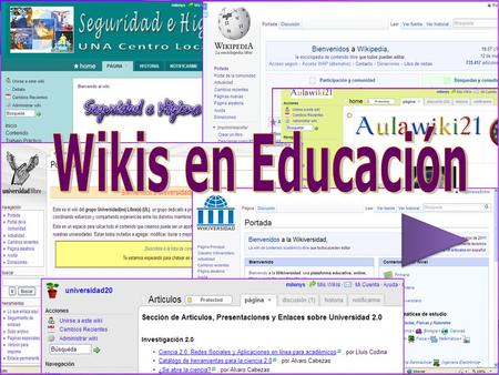 Wikis en Educación Usos educativos del Wiki Creación de un Wiki en Wikispaces ¿Qué es un Wiki?