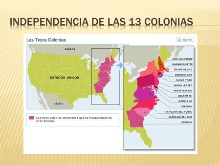 Independencia de las 13 colonias
