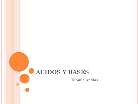 ACIDOS Y BASES Dionila Andias.