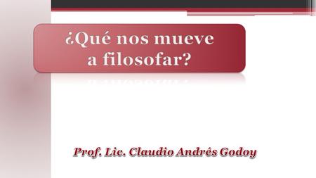 Prof. Lic. Claudio Andrés Godoy