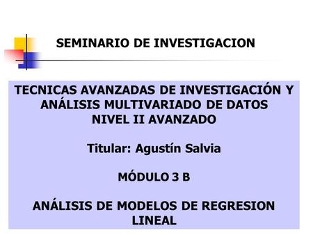 Titular: Agustín Salvia