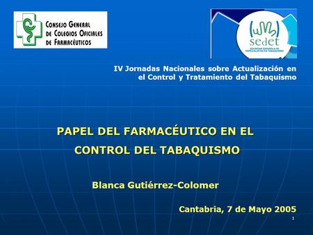 PAPEL DEL FARMACÉUTICO EN EL CONTROL DEL TABAQUISMO