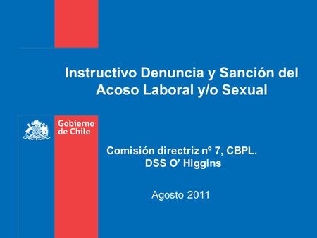 Instructivo Denuncia y Sanción del Acoso Laboral y/o Sexual