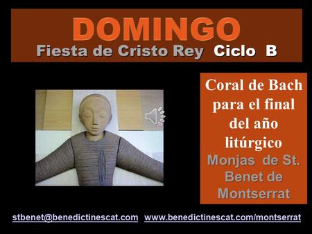 DOMINGO Fiesta de Cristo Rey Ciclo B