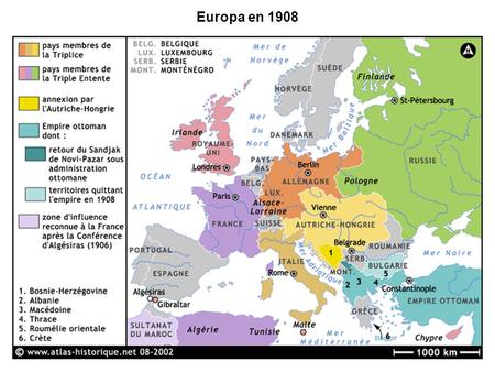 Europa en 1908.
