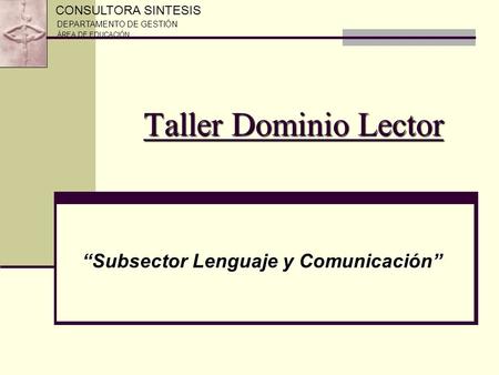 “Subsector Lenguaje y Comunicación”