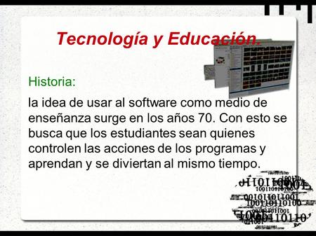 Tecnología y Educación.