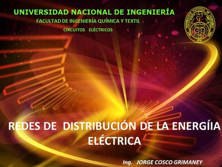 REDES DE DISTRIBUCIÓN DE LA ENERGÍIA ELÉCTRICA