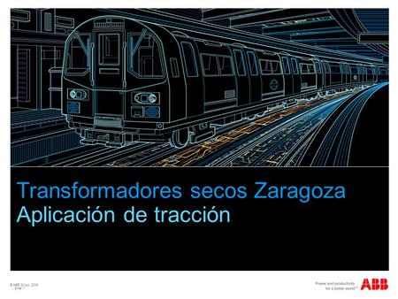 Transformadores secos Zaragoza Aplicación de tracción