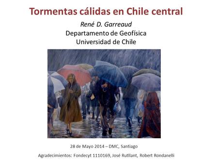 Tormentas cálidas en Chile central